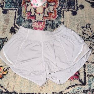 Light Gray Lululemon Hotty-Hot Shorts